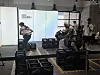 Participants move heavy racks with the aid of wearable robots during the Seoul AI Robot Show at Coex in southern Seoul on Sept. 30. [SEOUL METROPOLITAN GOVERNMENT]