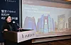 Jennifer Lai, director of innovation and public relations at Melco, speaks to the Korean press at Josun Palace in Gangnam District, southern Seoul, on Wednesday. [MELCO ENTERTAINMENT & RESORT]