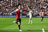 Feyenoord midfielder Hwang In-beom celebrates scoring a goal during the Eredivisie match against FC Twente in Rotterdam, Netherlands on Oct. 6, 2024. [EPA/YONHAP]
