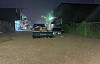 A truck is partially submerged in a flood as heavy rain hits the North Jeolla region in Gunsan in the early morning on Sept. 7. [JEONBUK FIRE DEPARTMENT]