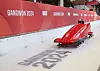 Korea's So Jae-hwan races in the men's monobob at the Gangwon 2024 Youth Olympics in Pyeongchang, Gangwon on Tuesday. So went on to win gold in the event. [YONHAP]