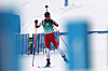 Korean biathlete Ekaterina Avvakumova competes in the women's 4x6-kilometer relay race at the Asian Winter Games at Biathlon Stadium in Yabuli, China on Feb. 13. [REUTERS/YONHAP]