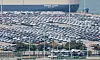 Vehicles for export are parked at the Pyeongtaek Port car terminal in Pyeongtaek, Gyeonggi on April 29. [NEWS1]