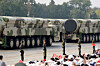 Military vehicles carrying intercontinental ballistic missiles DF-31AG travel past Tiananmen Square during the military parade marking the 70th founding anniversary of People's Republic of China, on its National Day in Beijing, China, on Oct. 1, 2019. [REUTERS/YONHAP]