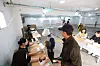 Voters cast their ballots on the morning of June 3 at a polling station set up in the underground parking lot of an apartment complex in Gwangju, as voting began for the 21st presidential election. [NEWS1]