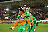 Alanyaspor forward Hwang Ui-jo, front, celebrates during a Super Lig match against Gaziantep at Alanya Oba Stadium in Turkey in a photo shared on Alanyaspor's official X account on Saturday. [SCREEN CAPTURE]