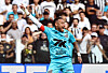 Santos' Neymar reacts to a red card in June 1. [REUTERS/YONHAP]