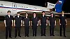 This photo published by the Korean Central News Agency shows a delegation from Russia's interior ministry arriving in Pyongyang on May 25. [YONHAP]