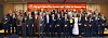Stephen Dunbar-Johnson, president, international of The New York Times, eighth from left, front row; Chung Dong-young, minister of unification, ninth from left; Park Chang-hee, CEO of the JoongAng Ilbo and Korea JoongAng Daily, tenth from left; James Kim, chairman and CEO of Amcham Korea, eleventh from left; and Park Jeong-moo, senior vice president of Nexon Korea, fourth from right, pose for a group photo with ambassadors and chargés d’affaires during the opening of the Korea JoongAng Daily Forum at the Lotte Hotel in Jung District, central Seoul, on Oct. 16. [PARK SANG-MOON]
