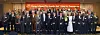 Stephen Dunbar-Johnson, president, international of The New York Times, eighth from left, front row; Chung Dong-young, minister of unification, ninth from left; Park Chang-hee, CEO of the JoongAng Ilbo and Korea JoongAng Daily, tenth from left; James Kim, chairman and CEO of Amcham Korea, eleventh from left; and Park Jeong-moo, senior vice president of Nexon Korea, fourth from right, pose for a group photo with ambassadors and chargés d’affaires during the opening of the Korea JoongAng Daily Forum at the Lotte Hotel in Jung District, central Seoul, on Oct. 16. [PARK SANG-MOON]