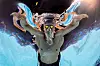 Leon Marchand of France in action during the men's 200-meter individual medley final at Paris La Defense Arena in Paris on Friday. [REUTERS/YONHAP]