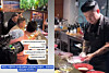 “Culinary Class Wars” winner, 'Napoli Matfia' posted a picture on Instagram featuring former Italian football players at his restaurant, left, and 'Napoli Matfia,' right. [INSTAGRAM]