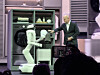 LG Electronics' home robot, LG CLOiD, is seen during a demonstration by the company at the Las Vegas Convention Center in Las Vegas on Jan. 5. [LEE GA-RAM]