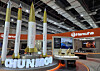 Guided missiles for its Chunmoo multiple rocket launcher system are being displayed at the company's booth for the Egypt Defence Expo 2025, scheduled to kick off in Cairo on Dec. 1.  [HANWHA AEROSPACE CO.]