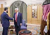 Syrian interm President Ahmad al-Sharaa shakes hands with U.S. President Donald Trump in Riyadh on May 14. [AP/YONHAP]