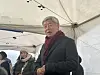 Artist Lee Bae speaks during his daljip taeugi (moon house burning) ceremony in Cheongdo, North Gyeongsang, on Feb. 12, the day of Jeongwol Daeboreum, or the first full moon of the year. [SHIN MIN-HEE]