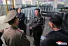 An undated photo released by the official North Korean Central News Agency on May 7 shows North Korean leader Kim Jong-un inspecting a munitions factory at an undisclosed location in North Korea. [YONHAP]