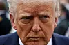 U.S. President Donald Trump attends the annual White House Easter Egg Roll, on the South Lawn of the White House in Washington on April 21. [REUTERS/YONHAP]