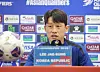 Korean midfielder Lee Jae-sung speaks during a press conference ahead of a World Cup qualifying match against Jordan at Suwon World Cup Stadium in Suwon, Gyeonggi, on March 24, [YONHAP]