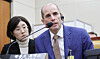 Harold Rogers, interim Coupang CEO, right, speaks at the National Assembly's Science, ICT, Broadcasting and Communications Committee in western Seoul on Dec. 31, 2025. [LIM HYUN-DONG]