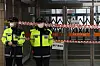 Police guard the closed exit of Anguk Station in Jongno District, central Seoul, on April 2, two days before the Constitutional Court's ruling on President Yoon Suk Yeol's impeachment.[YONHAP]