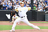 Hanwha Eagles pitcher Ryu Hyun-jin pitches during a KBO game against the Samsung Lions at Daejeon Hanwha Life Ballpark in Daejeon on May 6. [YONHAP]