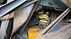Officials look for survivors during a rescue operation at the collapsed boiler tower of the Ulsan Thermal Power Plant in Ulsan on Nov. 7. [NATIONAL FIRE AGENCY]