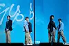 Boy band Riize performs lead track “Fly Up” during a showcase on May 19 at Blue Square in central Seoul for the release of its first full-length album, “Odyssey.” [DANIELA GONZALEZ PEREZ]