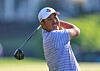 An Byeong-hun plays his tee shot on the 18th hole during the second round of the Arnold Palmer Invitational presented by Mastercard 2025 at Arnold Palmer Bay Hill Golf Course on March 7 in Orlando, Florida. [GETTY IMAGES]