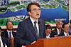 Kim Eui-kyeom, the newly appointed head of the Saemangeum Development and Investment Agency, delivers a greeting at a plenary session of the National Assembly’s Land, Infrastructure and Transport Committee on July 21. [YONHAP]