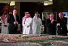 Elon Musk, left, during a visit to At-Turaif World Heritage Site, in Diriyah, Saudi Arabia, May 13. [REUTERS/YONHAP]