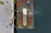Microsoft retrieves the data center used in its Natick Project from the ocean in 2020. [MICROSOFT]