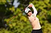 Minjee Lee plays her shot from the second tee during the second round of the Kroger Queen City Championship presented by P&G 2024 at TPC River's Bend on Sept. 20 in Maineville, Ohio. [AFP/YONHAP]