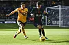 Wolverhampton Wanderers' Hwang Hee-chan, left, duels for the ball with Tottenham's Brennan Johnson during a Premier League match at Molineux in Wolverhampton, England on Saturday. [AP/YONHAP]