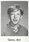 Bill Gates in Lakeside School's directory photo for the 1971-72 school year [LAKESIDE SCHOOL]