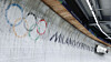 Kim Jin-su and Kim Hyeong-geun of Korea compete in the third run of the two-man bobsleigh competition at the Winter Olympics at the Cortina Sliding Centre in Cortain d'Ampezzo, Italy, on Feb. 17.  [YONHAP]