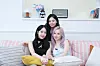 Girl group VIVIZ poses for the camera during a FanTalk 2 video interview with the Korea JoongAng Daily and Celeb Confirmed. [CHO YONG-JUN]