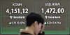A screen in Hana Bank's trading room in central Seoul shows the Kospi opening on Nov. 13. [YONHAP]