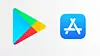 Google Play and Apple's App Store logos [GOOGLE, APPLE]