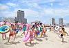 North Korea’s Rodong Sinmun said on July 2 that “a scene of laughter and romance unfolded along the sandy beach” at the newly opened Wonsan Kalma coastal tourist zone. [RODONG SINMUN/NEWS1]