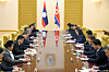 North Korean Foreign Minister Choe Son-hui holds talks with her Lao counterpart, Thongsavanh Phomvihane in Pyongyang on Nov. 12, the Korean Central News Agency reports on Nov. 13. [NEWS1]