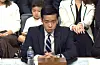 John Noh, nominee for assistant secretary of defense for Indo-Pacific security affairs, testifies before the Senate Armed Services Committee on Oct. 7. [SCREEN CAPTURE]