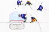 Korea beats Romania 5-2 in the International Ice Hockey Federation Men's World Championship Division I Group A match against Romania in May 2023. [YONHAP]