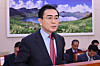 Tae Yong-ho, the secretary general of the Peaceful Unification Advisory Council, speaking during a parliamentary audit session at the National Assembly in Seoul on OcT. 8, 2024. [YONHAP]