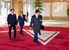 President Lee Jae Myung walks into the presidential office in Yongsan, central Seoul, for the last time on Dec. 26, as the presidential office will move back to the Blue House starting Dec. 29. [NEWS1]