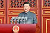 Chinese President Xi Jinping speaks at the Victory Day parade event held in Beijing on Sept. 3. [NEWS1]