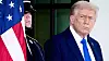 U.S. President Donald Trump waits to greet Canada's Prime Minister Mark Carney, as Carney arrives at the White House in Washington on Oct. 7. [AP/YONHAP]