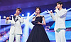 The hosts for “2024 MBC Gayo Daejejeon: Wannabe.″ From left: SHINee's Minho, Girls' Generation's Yoona and TWS's Dohoon [MBC]