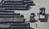 Steel products are piled up for export at a port in Pyeongtaek, Gyeonggi. [YONHAP]