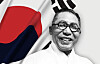 An image of independence hero Kim Koo (1876-1949), who led Korea's provisional government in Shanghai [ASSOCIATION OF COMMEMORATIVE SERVICES FOR PATRIOT KIM KOO]